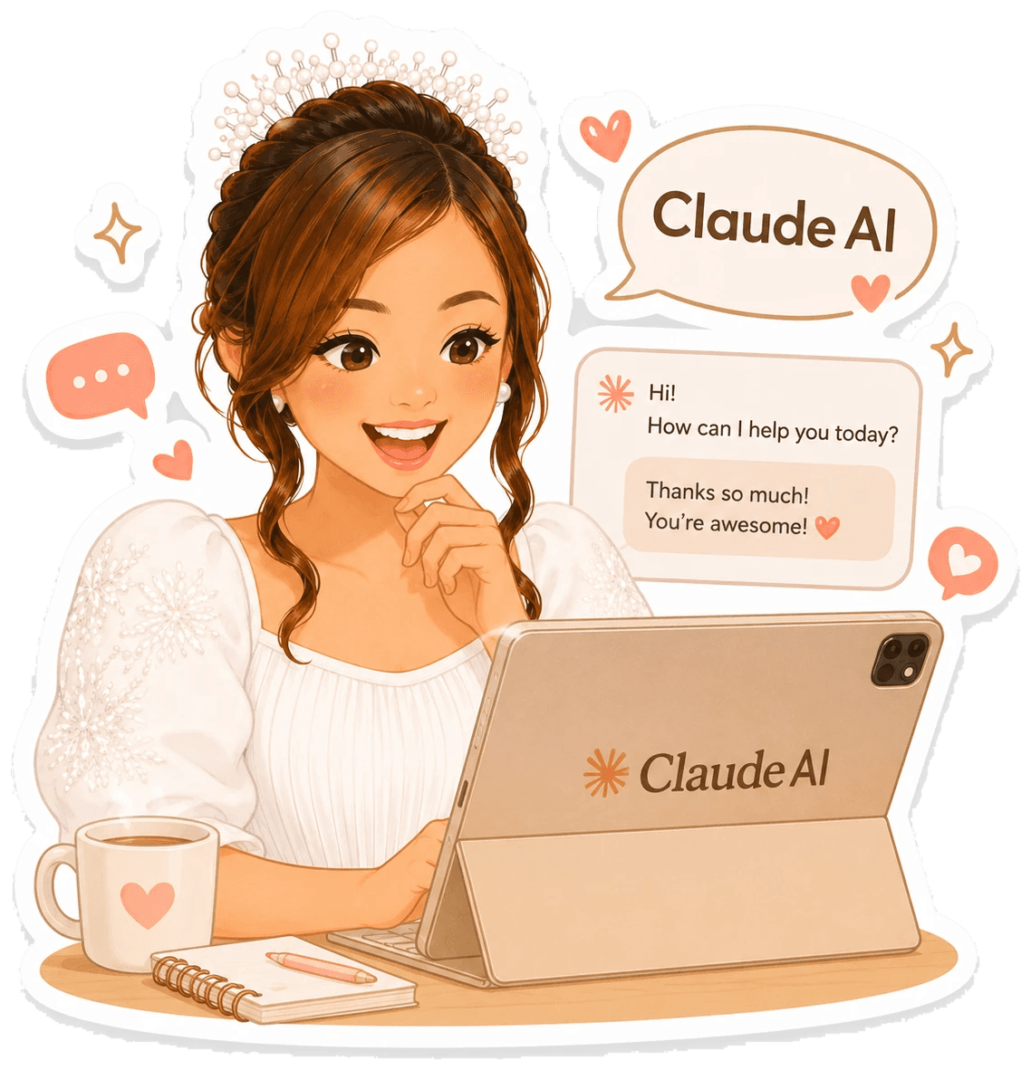 Meri chatting with Claude AI